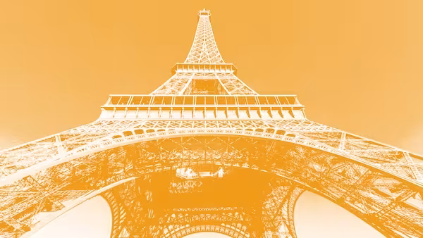 artistic rendering of paris landmarks